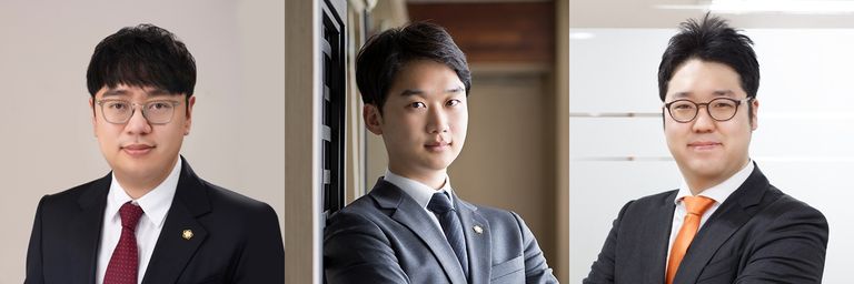 (왼쪽부터) 법률사무소 중현의 지세훈 변호사, 법무법인 법과사람들의 우희창 변호사, 법무법인 윈스의 허왕 변호사. /로톡DB