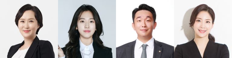 (왼쪽부터) 법무법인 주원의 박지영 변호사, 심앤이 법률사무소의 심지연 변호사, 법률사무소 파운더스의 하진규 변호사, 법무법인 정향의 정은주 변호사. /로톡DB