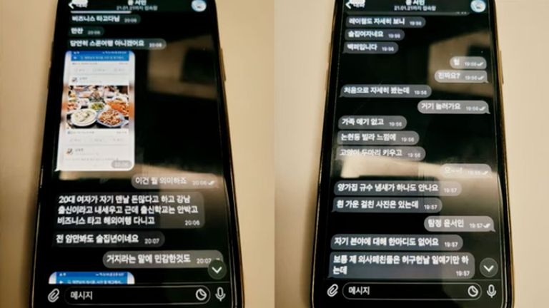 윤서인이 A씨와 나눴던 대화 메신저. /크로커다일 남자훈련소