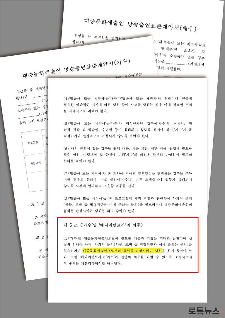 대중문화예술인 방송출연표준계약서를 바탕으로 이번 '학폭 논란'으로 드라마에서 하차한 연예인들의 손해배상 범위를 알아봤다. /그래픽=조소혜 디자이너