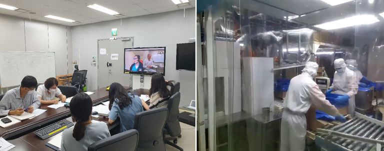 식약처 보도자료에 따르면 담당 공무원이 실시간으로 현장을 확인하는 등 원격점검도 이뤄지고 있다고 했다. /식약처 보도자료