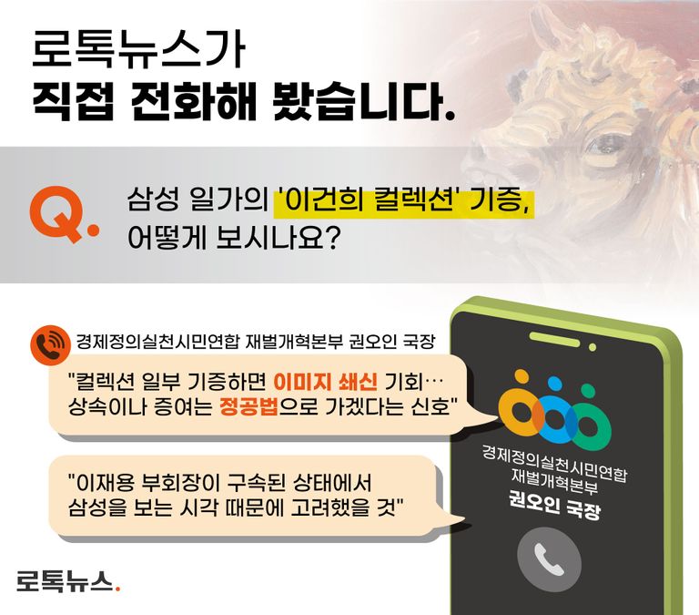 '이건희 컬렉션' 기증을 보는 시각. /경실련 홈페이지⋅그래픽 및 편집=조소혜 디자이너