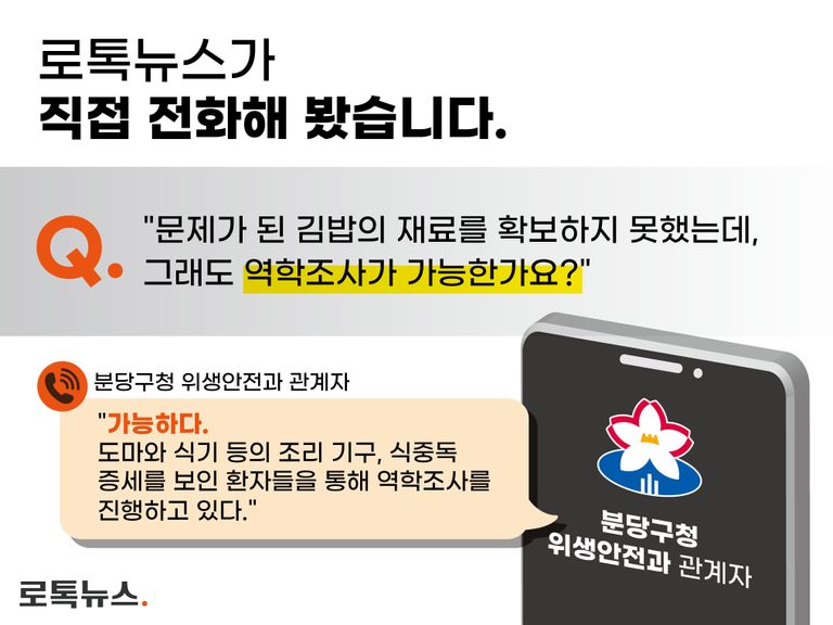 분당구청 위생안전과 관계자에게 역학조사의 방법에 대해 질문했다. /그래픽=조소혜 디자이너