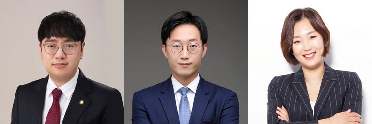 법률사무소 중현의 지세훈 변호사, 법무법인 101(백일)의 이용수 변호사, 법무법인 고원 수원분사무소의 이지영 변호사. /로톡DB