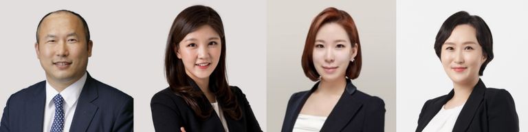 '디케이엘파트너스 법률사무소'의 권단 변호사, 법무법인(유) 한별의 강민주 변호사, '법률사무소 더엘'의 김학영 변호사, '법무법인 주원'의 박지영 변호사. /로톡뉴스DB⋅로톡DB