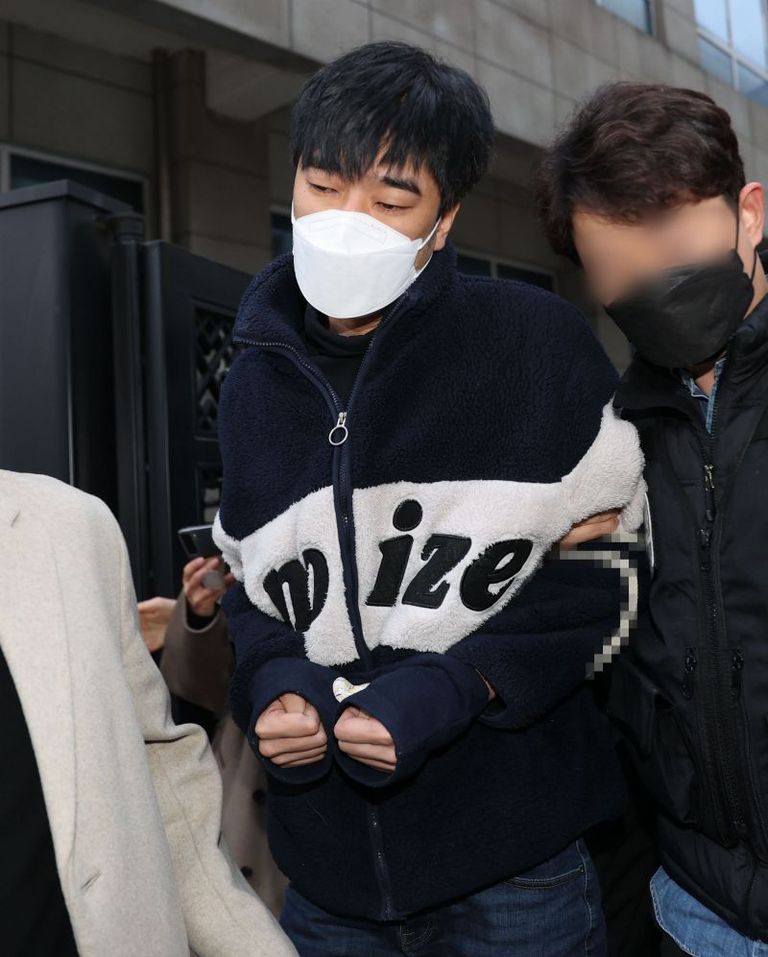 김병찬이 29일 검찰로 송치되고 있다. /연합뉴스