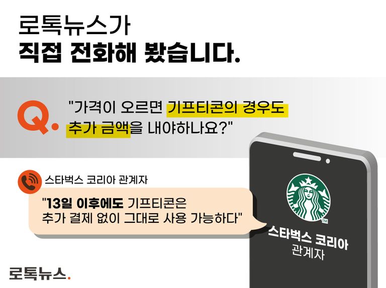 스타벅스 코리아 측은 "구매해 둔 기프콘이 있다면 추가 요금을 낼 필요 없이 그대로 사용하면 된다"고 밝혔다. /그래픽=조소혜 디자이너