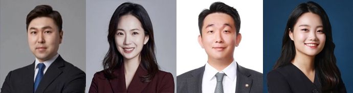 '법률사무소 확신'의 황성현 변호사, '법률사무소 봄온'의 채우리 변호사, '법률사무소 파운더스'의 하진규 변호사, '법무법인 새서울'의 민고은 변호사. /로톡뉴스DB·로톡DB