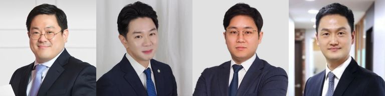 (왼쪽부터) '법무법인 다움'의 이성준 변호사, '법무법인 대건'의 장현경 변호사, JY 법률사무소의 배인순 변호사, 법무법인 문장의 임원택 변호사. /로톡DB⋅로톡뉴스 DB