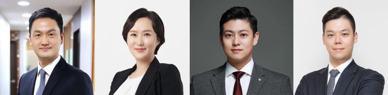 '법무법인 문장'의 임원택 변호사, '법무법인 주원'의 박지영 변호사, '법무법인 오현'의 이주한 변호사, '에스제이파트너스'의 옥민석 변호사. /로톡뉴스DB⋅로톡DB