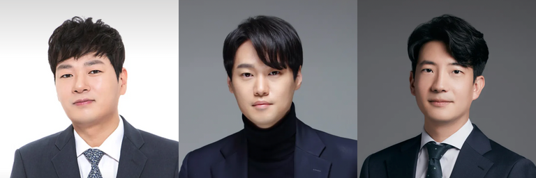 '법무법인 태일'의 김형민 변호사, '법무법인 공명'의 김준성 변호사, '법무법인 최선'의 이준상 변호사. /로톡DB