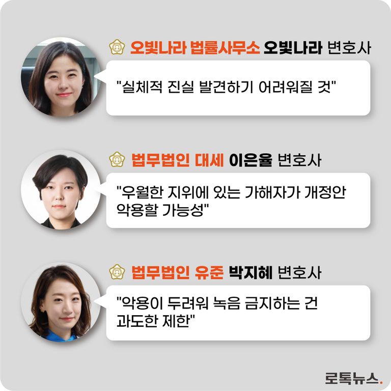 윤상현 국민의힘 의원 등이 발의한 '통신비밀보호법' 일부 개정안에 대한 변호사 의견. /로톡 DB⋅편집=조소혜 디자이너