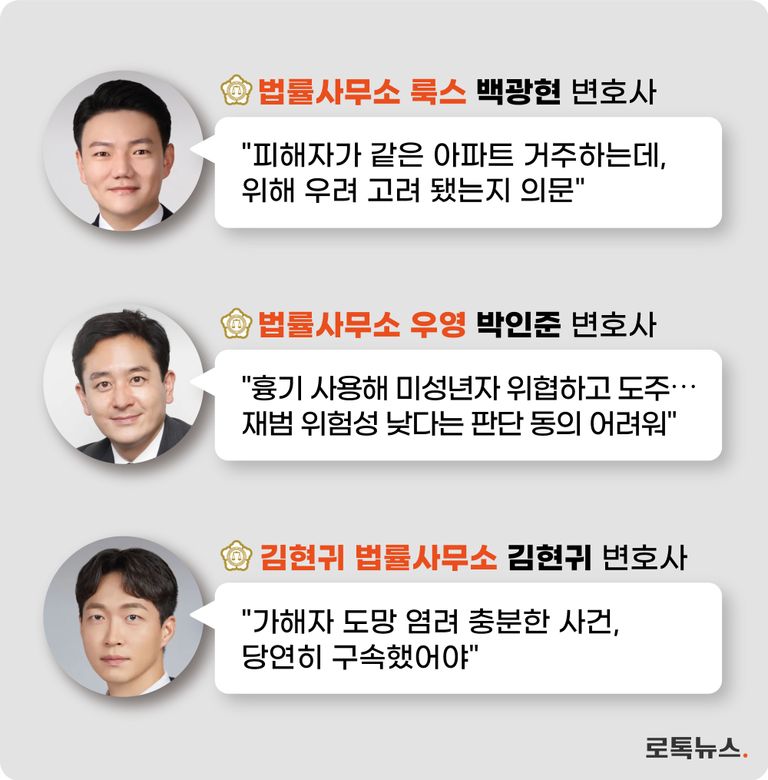 형사 사건을 두루 도맡아온 일선 변호사들은 이번 법원 결정을 두고 "동의하기 어렵다"고 의견을 밝혔다. /로톡DB·그래픽=조소혜 디자이너