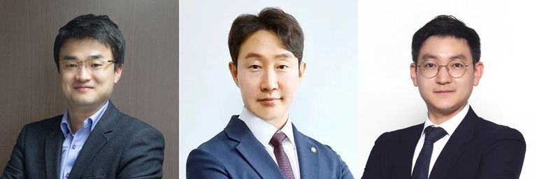 '법무법인 유스트'의 송오근 변호사, '에스제이 파트너스'의 강지웅 변호사, '범무법인 준'의 김진우 변호사. /로톡뉴스DB⋅로톡DB