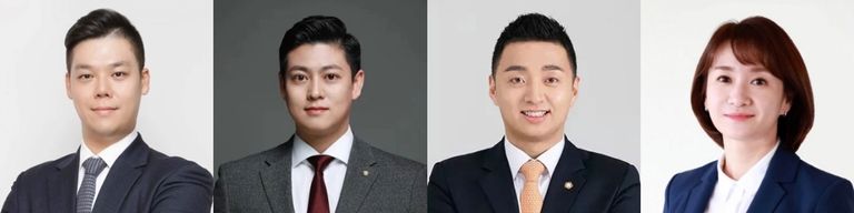 에스제이파트너스의 옥민석 변호사, 법무법인 오현의 이주한 변호사, 법률사무소 나란의 서지원 변호사, 법무법인 시우의 채다은 변호사. /로톡·로톡뉴스 DB