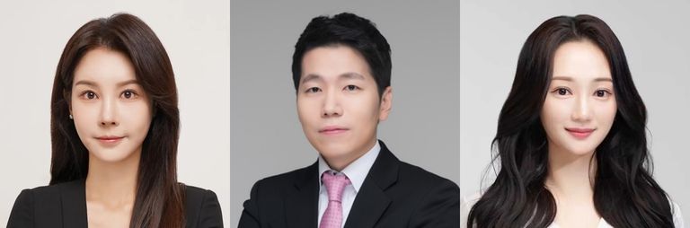 '태연법률사무소'의 김태연 변호사, '법무법인 대진'의 이동규 변호사, '법무법인 한일'의 전문영 변호사. /로톡DB