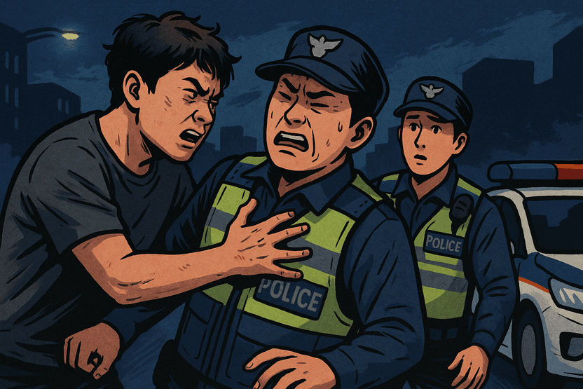 “마약 안 했으면 어쩔 건데” 경찰관 폭행한 남성, 벌금 500만 원 기사 관련이미지