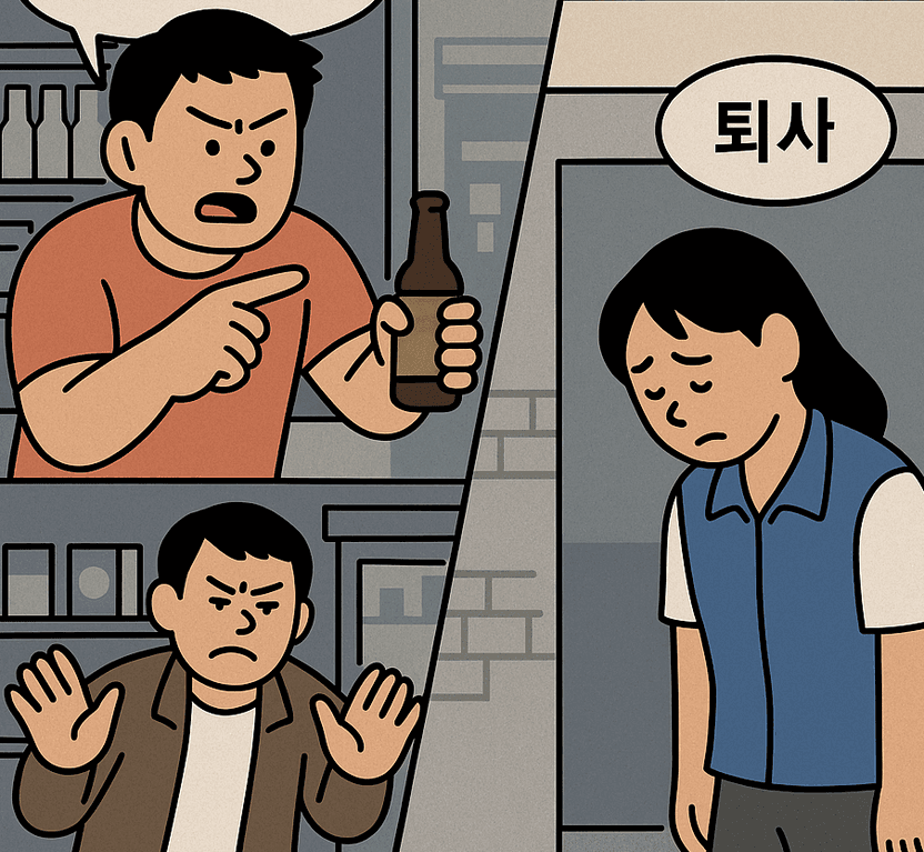 동네 깡패의 횡포로 편의점 알바생 퇴사…그를 고소할 수 있나? 기사 관련이미지