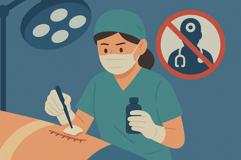 간호조무사에게 '수술 후 소독' 맡긴 병원장, 벌금 100만 원 기사 관련이미지