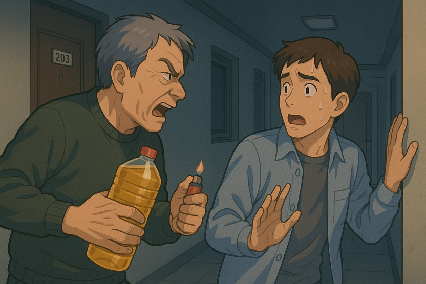 층간소음 항의에 '불 지르겠다' 협박한 60대, 징역 1년 6개월 실형 기사 관련이미지