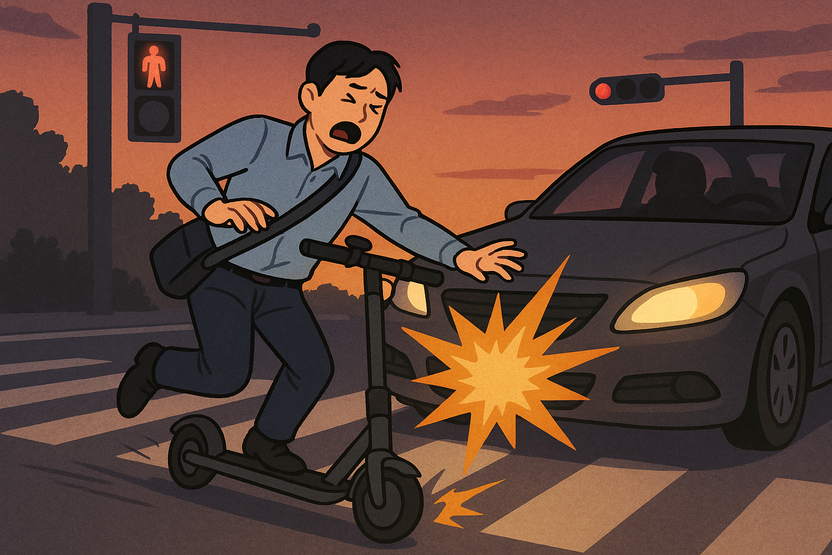 퇴근길 신호 무시하고 킥보드 타다 사고가 났다면, '산재'일까? 기사 관련이미지