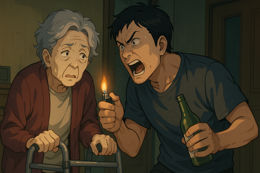 "술주정하느냐" 핀잔에 90대 노모 폭행한 아들... 법원 '징역 4개월' 선고 기사 관련이미지