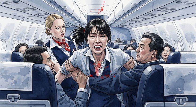 하늘 위의 공포, 50분간 지속된 기내 난동...티웨이 승무원 폭행의 충격적 현장 기사 관련이미지