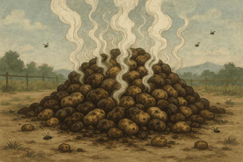 양심과 함께 무단투기된 썩은 감자 20톤, 범인이 짊어질 법적 무게는 기사 관련이미지