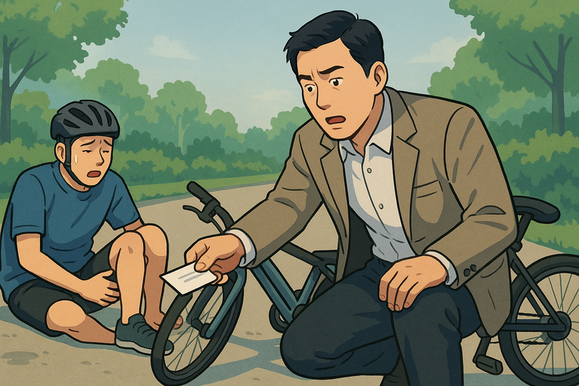 자전거 사고 후 실수로 ‘남의 명함’ 건넸다가…며칠 뒤 뺑소니로 불려갔다 기사 관련이미지