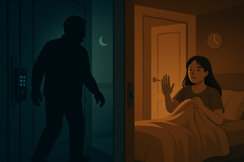 "자니?" 새벽 3시, 숙소 주인이 비밀번호를 누르고 들어왔다 기사 관련이미지