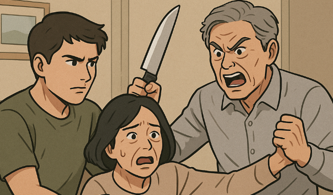 칼 든 아버지 막아선 아들, '존속상해' 맞고소…법원, 누구 손 들어줄까 기사 관련이미지