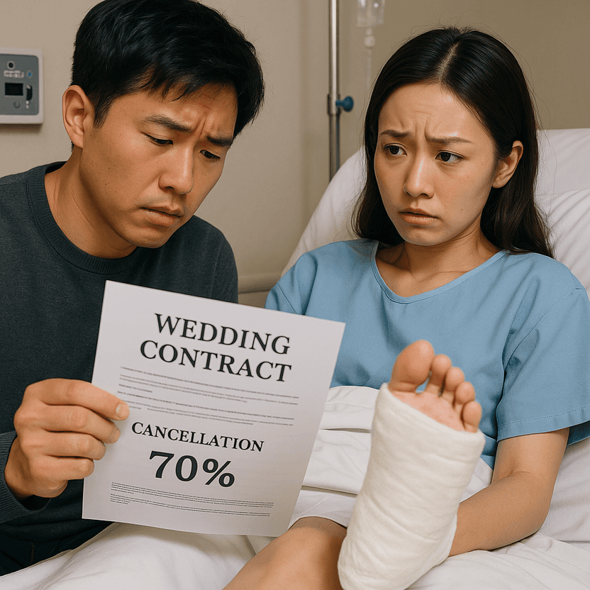 결혼사진 D-7, 신부 발가락 골절... 스튜디오의 '위약금 70%' 통보, 법적 쟁점은? 기사 관련이미지