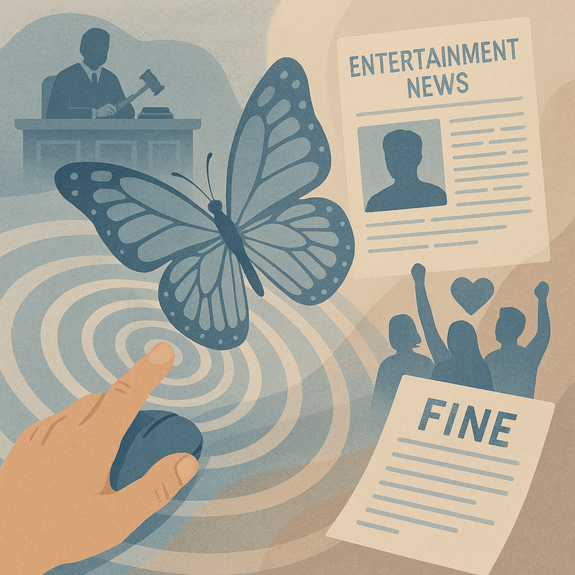 연예인 악플, 벌금 300만원이면 민사 배상은 얼마? 기사 관련이미지