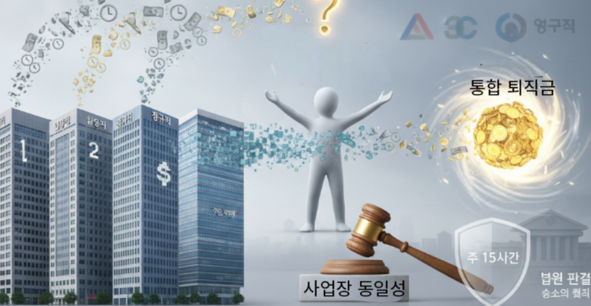 법인 4곳, 근무 형태 2개 '쪼개기 근무' 노동자의 흩어진 퇴직금, 합산 가능할까 기사 관련이미지