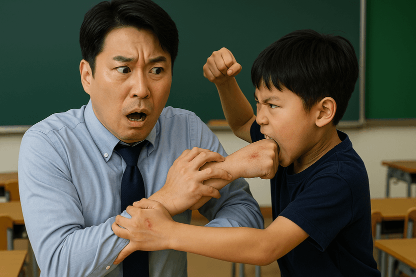 학생에 물리고 맞은 교사, 상대는 죗값 못 묻는 '만 10세 이하'…보상의 길은? 기사 관련이미지
