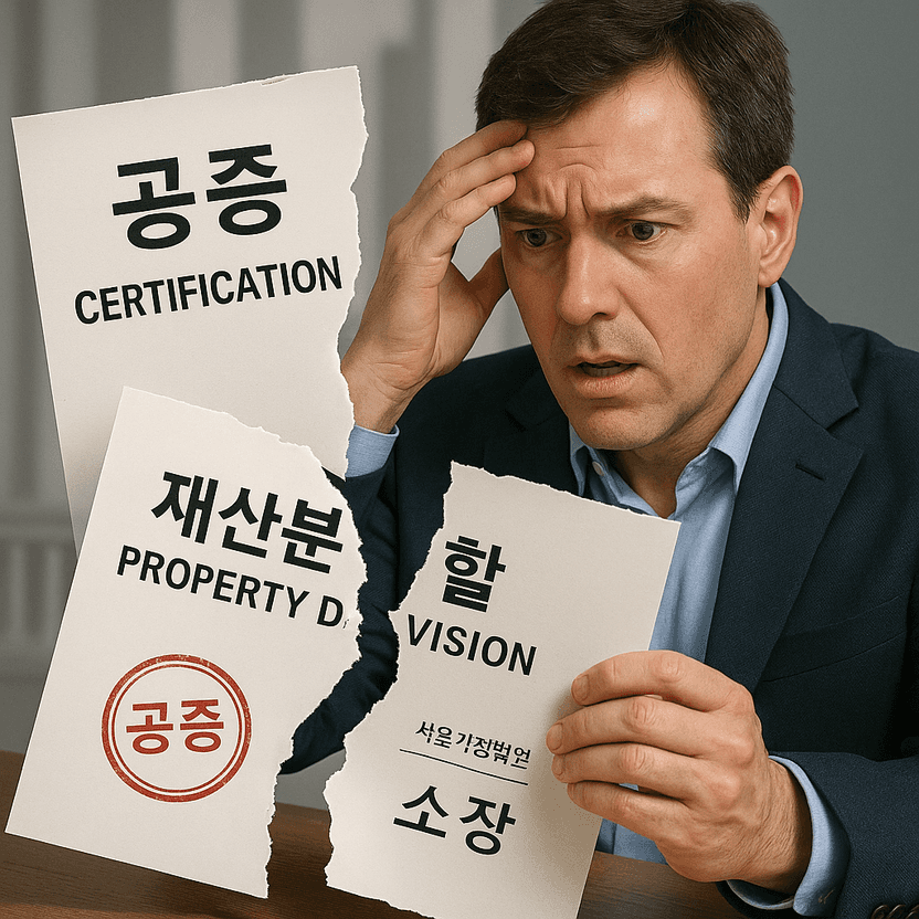 “이혼 합의금 5천만원 줬는데 또 소송?”…공증만 믿었다간 ‘뒤통수’ 맞는 재산분할의 함정 기사 관련이미지