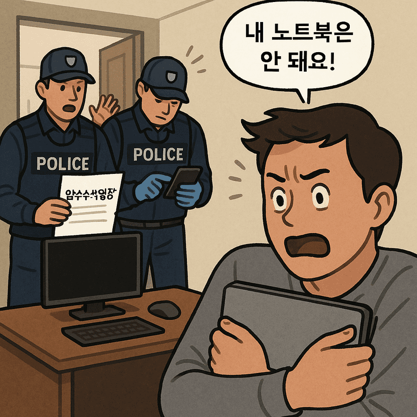 “내 노트북은 안 돼요!”…룸메이트 압수수색 현장, 무고한 당신을 지키는 법 기사 관련이미지