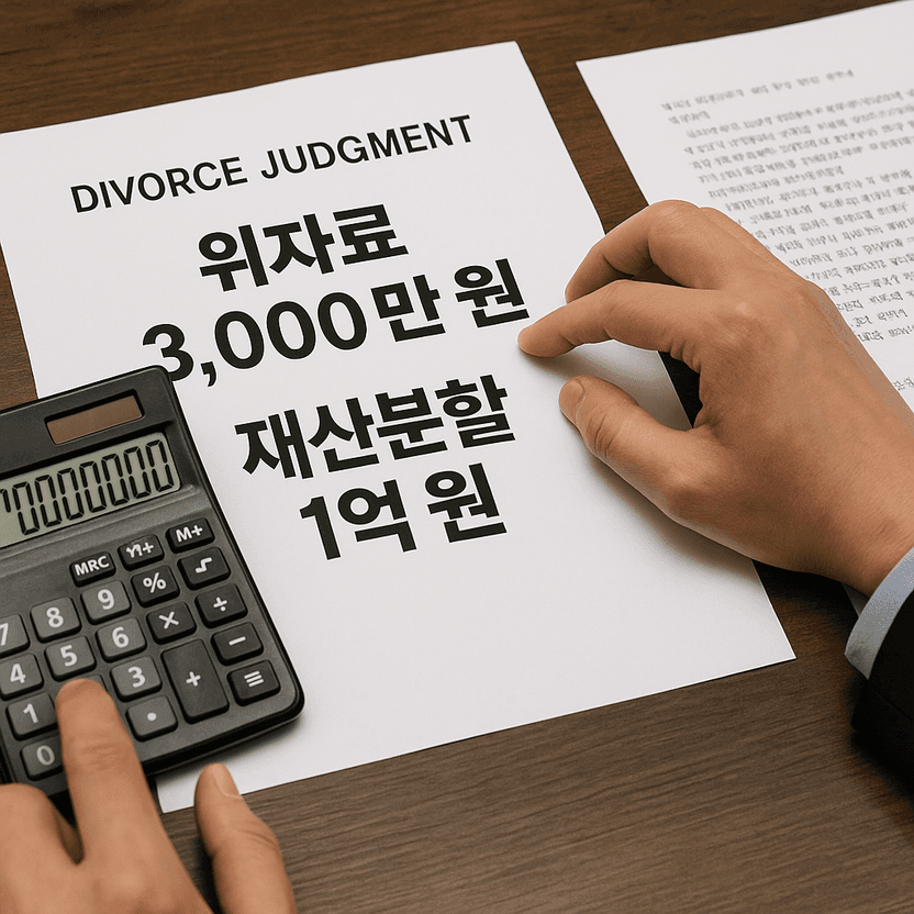 이혼 후 재산분할 1억, 위자료 3천만 원... 차액만 지급? 큰 코 다친다 기사 관련이미지