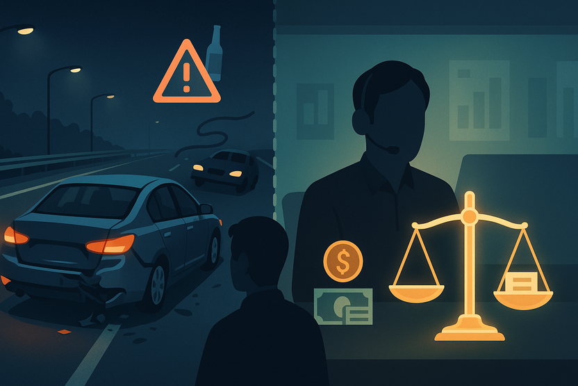 갓길 주차한 내 차, 만취 운전자가 박살냈는데…"당신 과실 10%" 기사 관련이미지