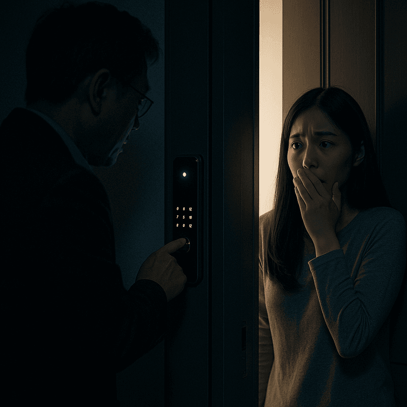 세입자 동의 없이 '삐빅'... 건물주 가족의 야밤 문따기 시도, 죄가 될까? 기사 관련이미지