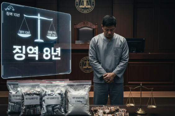2.9kg 필로폰 밀수 운반책, 항소심서 징역 8년 감형 확정…왜? 기사 관련이미지