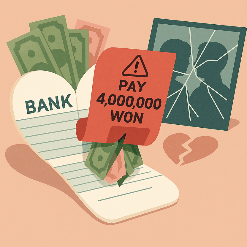 사랑한다며 맡긴 4천만원, 이별 후 '2300만원 빚'으로 기사 관련이미지