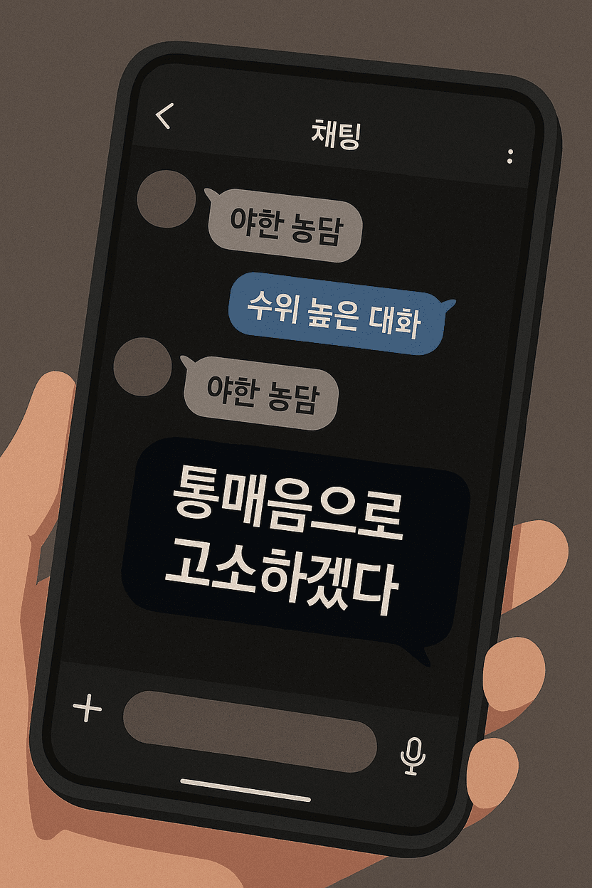 “같이 야한 농담했는데 고소?” 돌변한 채팅 상대…변호사들 “처벌 불가” 기사 관련이미지