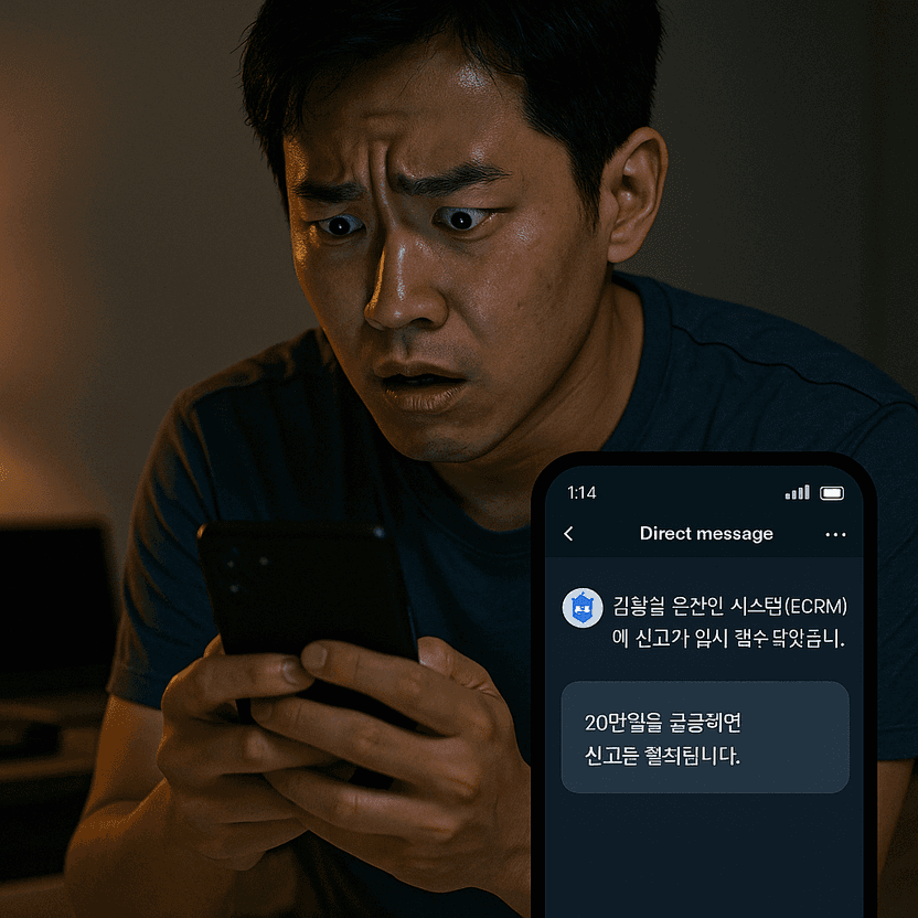 "ECRM 신고했다" 협박에 20만원 덜컥…'온라인 공갈'에 우는 피해자들 기사 관련이미지
