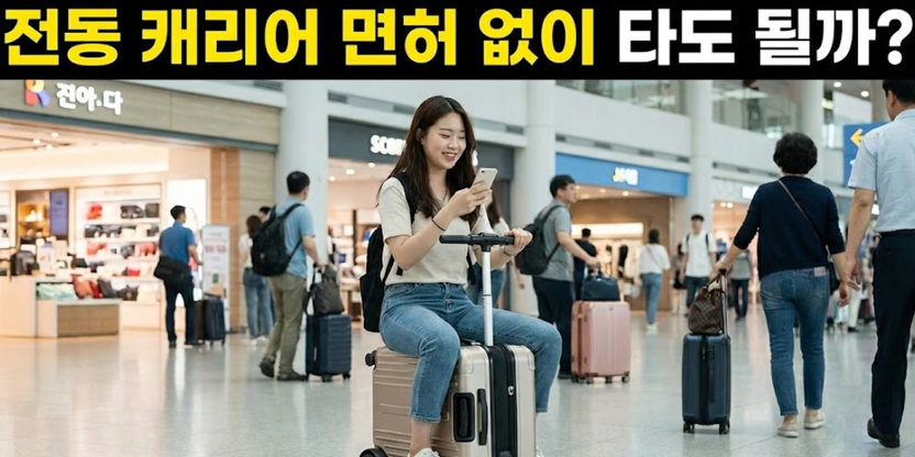 "공항 '인싸' 되려다 범법자 될라"... 전동 캐리어, 면허 없이 탔다간 '낭패' 기사 관련이미지