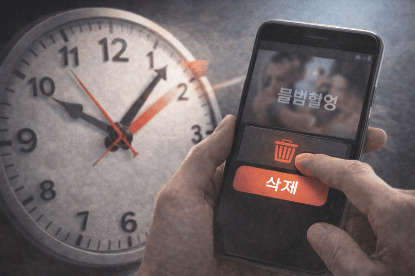 4년 전 보낸 '그 영상', 공소시효 끝?...변호사들 "지운 지금부터 다시 시작" 경고 기사 관련이미지