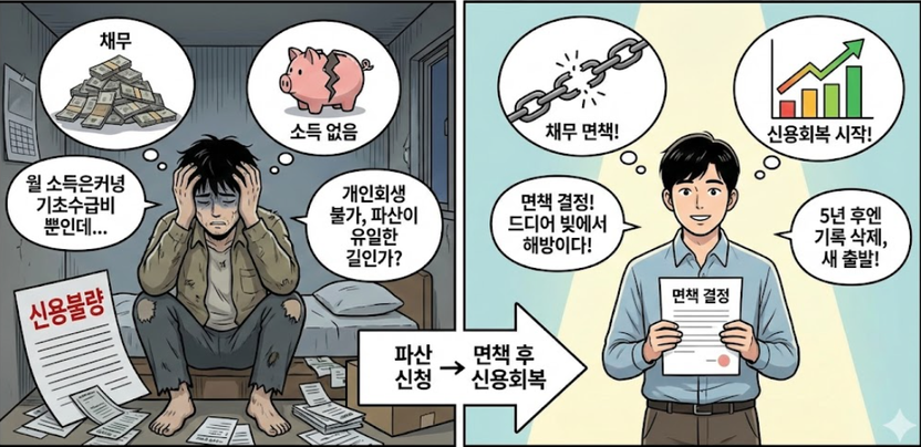 신용 불량자 파산 신청… 소득 없는 신용불량자에게는 유일한 탈출구 기사 관련이미지