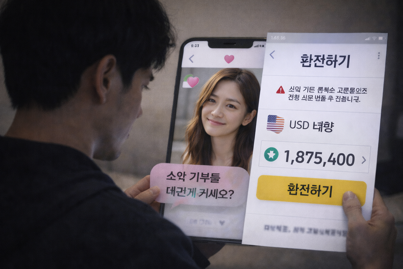 소개팅 앱의 달콤한 속삭임, '기부 천사'의 정체는 환전 사기꾼 기사 관련이미지