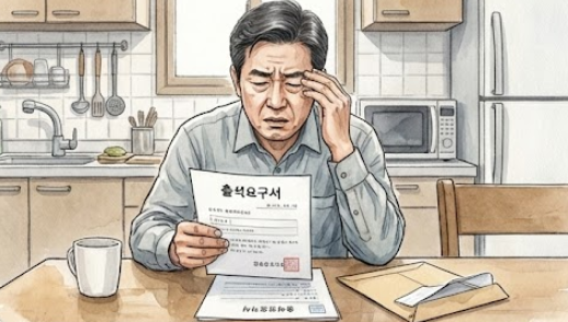 "단순 협조인 줄 알았는데 체포영장?" 출석요구서 무시했다간 '강제 연행' 신호탄 된다 기사 관련이미지