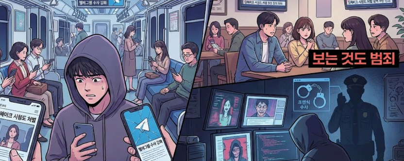"익명성 뒤에 숨어도 끝까지 잡는다" 텔레그램 딥페이크방, 소지만 해도 실형 선고 불가피 기사 관련이미지